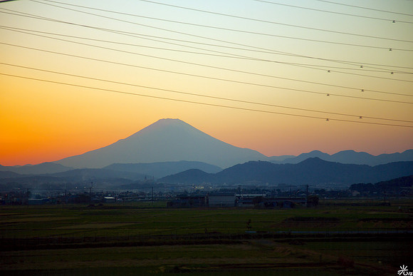red fuji (homage to hokusai)