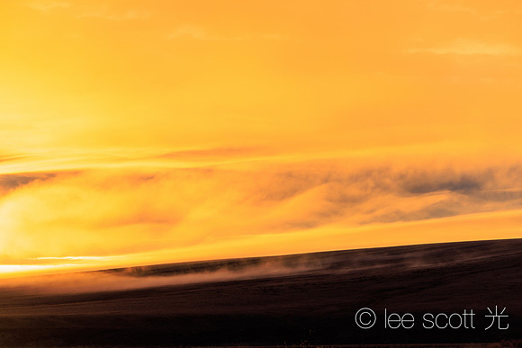 Golden Sky over Arctic Tundra