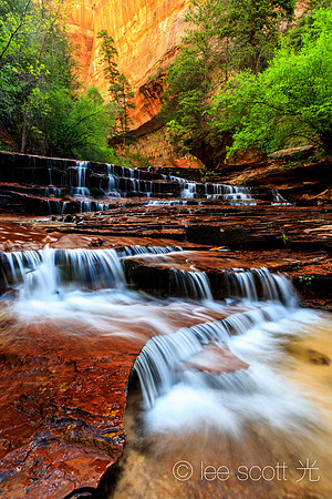 Terraced Falls on the Subway Hike (Vertical)