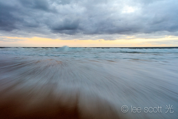 Winter Clouds and Falling Surf