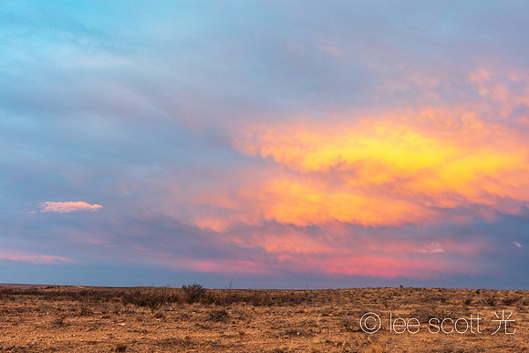 Three Lines of Clouds, New Mexico
